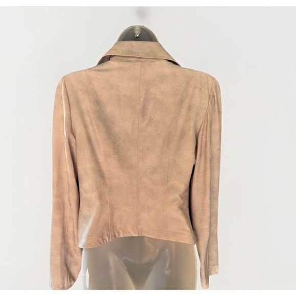 Joseph Ribkoff Dune Knit Jacket Style 231934 Women's Size XS Neutral Moto Zip - Picture 2 of 9